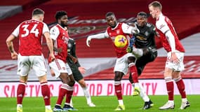 Arsenal face à Manchester United, à Londres le 30 janvier 2021