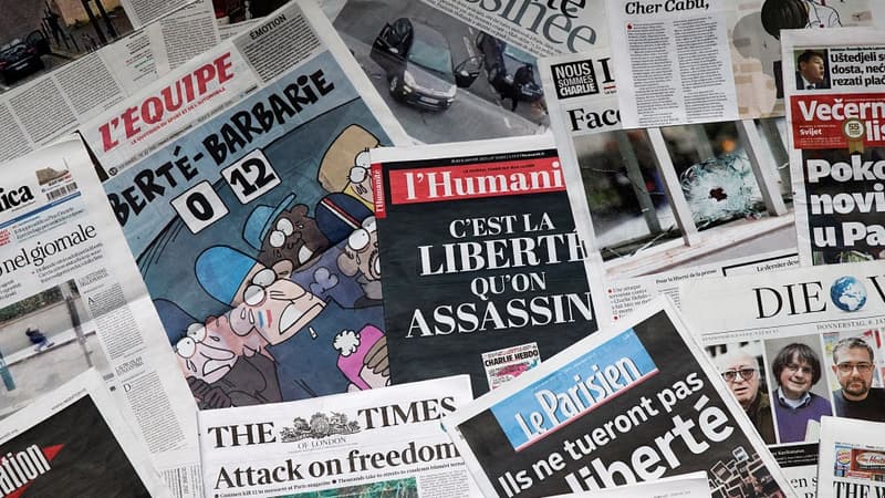 Un an après l'attentat contre Charlie Hebdo, une association regroupant des proches des victimes a appelé lundi les médias "amenés à traiter ce funeste anniversaire" à faire preuve de "retenue" et éviter les "détails mortifères - Photo d'illustration - Lundi 4 janvier 2016