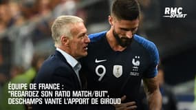 Équipe de France : "Regardez son ratio match/but", Deschamps vante l'apport de Giroud