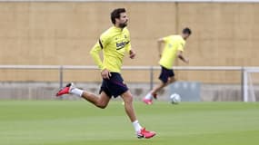 Gérard Piqué à l'entraînement