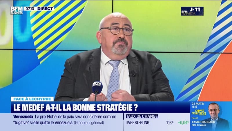 Emmanuel Lechypre face à Jean-Marc Daniel : Le Medef a-t-il la bonne stratégie ? - 21/11