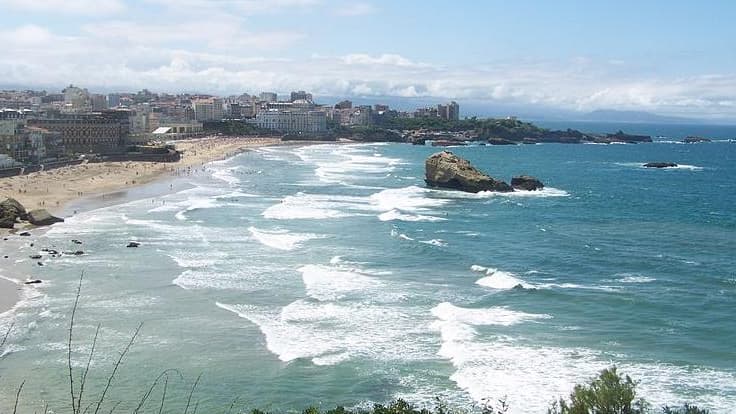 La plage de Biarritz