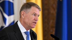 Le président de la Roumanie Klaus Iohannis le 3 avril 2023