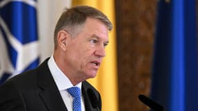 Le président de la Roumanie Klaus Iohannis le 3 avril 2023