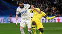 Karim Benzema avec N'Golo Kanté lors de Real-Chelsea, à Madrid le 12 avril 2022