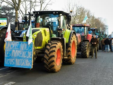Les tracteurs à Paris le 8 février 2023 pour la manifestation des agriculteurs