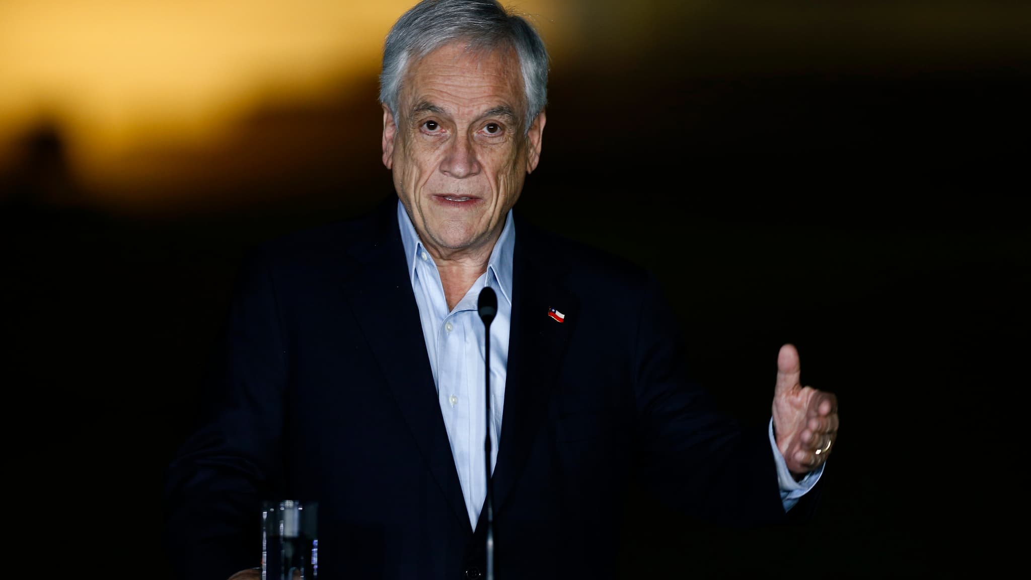 Le président chilien Sebastian Pinera le 8 novembre 2020 Le président chilien Sebastian Pinera le 8 novembre 2020