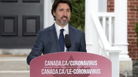 Le Premier ministre canadien Justin Trudeau lors d'une conférence de presse sur la pandémie de coronavirus à Ottawa, au Canada, le 25 juin 2020 (PHOTO D'ILLUSTRATION)