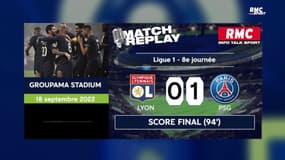 OL 0-1 PSG : Le goal replay de la courte victoire parisienne avec les commentaires RMC