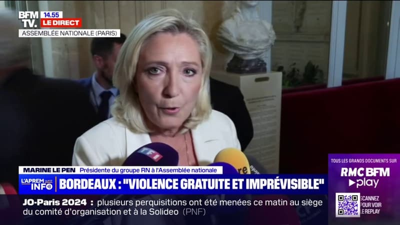 Marine Le Pen sur l'agression à Bordeaux: 