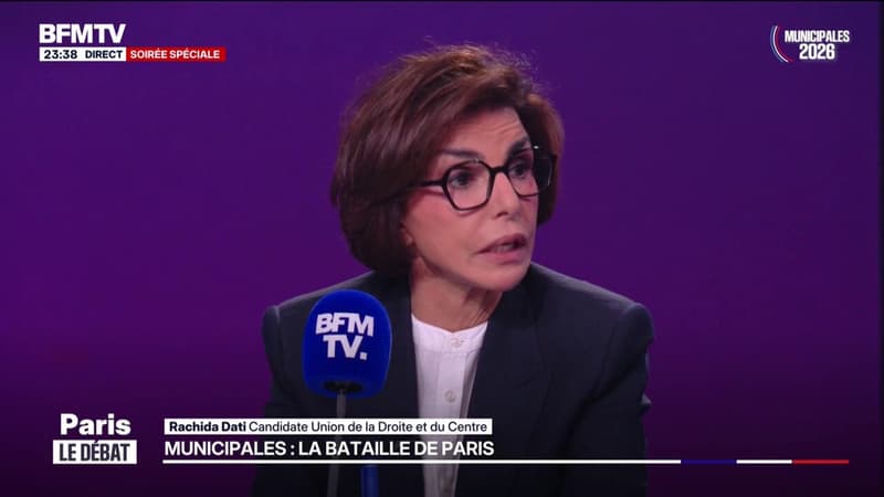 Municipales à Paris: "Avec nous Paris changera et changera en mieux. C'est un enjeu majeur pour les dizaines d'années qui viennent", estime Rachida Dati (Union de la droite et du centre)