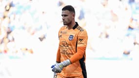 Gaétan Poussin face à Lyon, le 17 avril 2022.