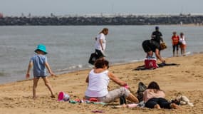 La plage d'Ostend en Belgique (illustration)