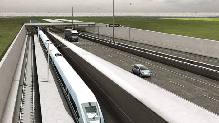 Le tunnel, qui devrait être opérationnel mi-2029, va permettre de relier l'Allemagne au Danemark en 10 minutes en voiture et en 7 minutes par train.