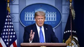 Le prédident américain Donald Trump s'exprime lors d'un point de presse sur le coronavirus le 22 juillet 2020