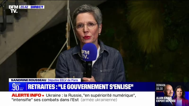 Pour Sandrine Rousseau, c'est la mobilisation contre la réforme des retraites 