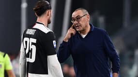 Maurizio Sarri et Adrien Rabiot