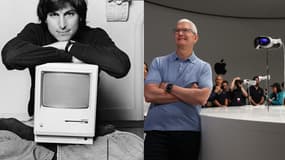 Steve Jobs présente le Macintosh en 1984 - Tim Cook devant l'Apple Vision Pro (juin 2023)