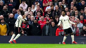 Célébration N. Keita et M. Salah à Old Trafford