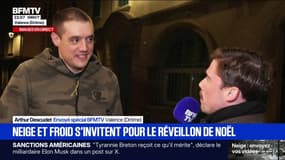 La neige tombe à Valence: "C'est la première année où j'en vois à Noël",  se réjouit Mathieu, restaurateur