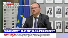 Damien Abad: "Je quitte ce ministère avec beaucoup de regrets"