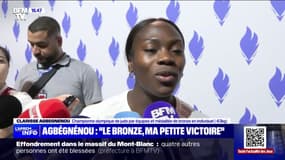 Clarisse Agbégnénou, médaillée de bronze de judo en -63kg: cette médaille de bronze "sera quand même ma petite victoire"