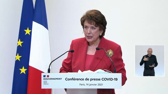 Roselyne Bachelot lors de la conférence du 14 janvier 2021