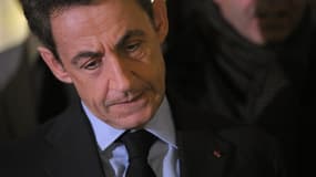 Nicolas Sarkozy tentera dimanche, lors d'une intervention télévisée aux allures de quitte ou double, d'inverser une dynamique favorable au candidat socialiste à l'élection présidentielle, François Hollande, favori des sondages. /Photo prise le 5 janvier 2