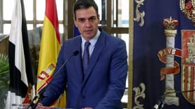 Le Premier ministre espagnol Pedro Sanchez à Ceuta le 23 mars 2022.