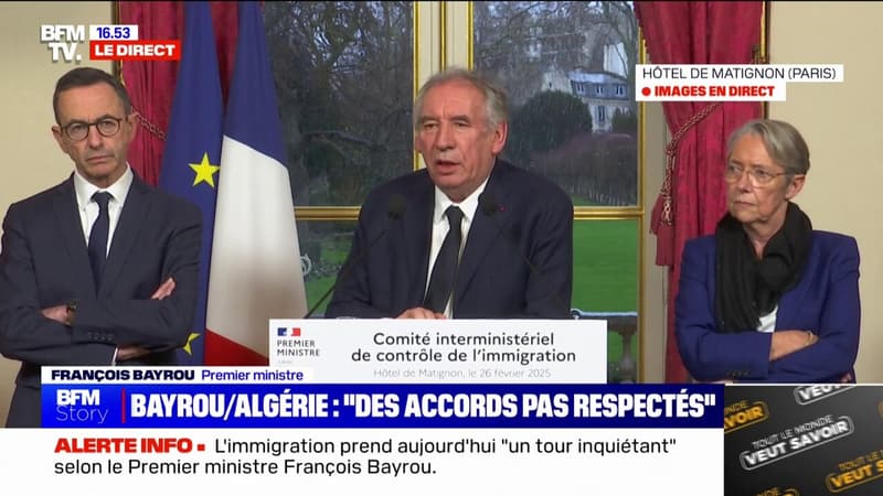 Algérie: François Bayrou affirme que 