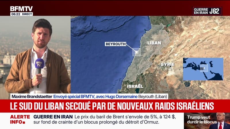 Guerre au Moyen-Orient: le sud du Liban de nouveau visé par des frappes israéliennes ce jeudi