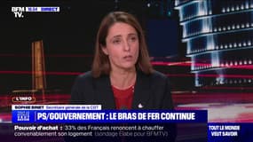 "C'est totalement indécent": Sophie Binet (CGT) réagit à la piste du gouvernement d'ajouter 7 heures gratuites de travail