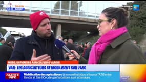 Var : les agriculteurs se mobilisent sur l'A50