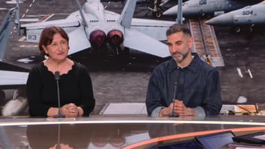 Le comédien Kheiron et sa mère Fereshteh Tabib sur le plateau de BFMTV, le 29 janvier 2026. 