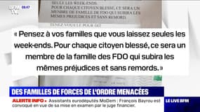 Des familles de forces de l'ordre menacées - 06/12
