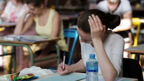 Des lycéens lors d'une épreuve du baccalauréat le 17 juin 2013 à Strasbourg (photo d'illustration)