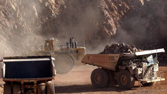 L'entrée de la mine d'Escondida.