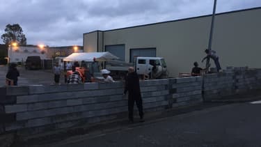 Une photo remise par le Collectif Séméac opposé à l'installation de migrants dans un hôtel de la ville