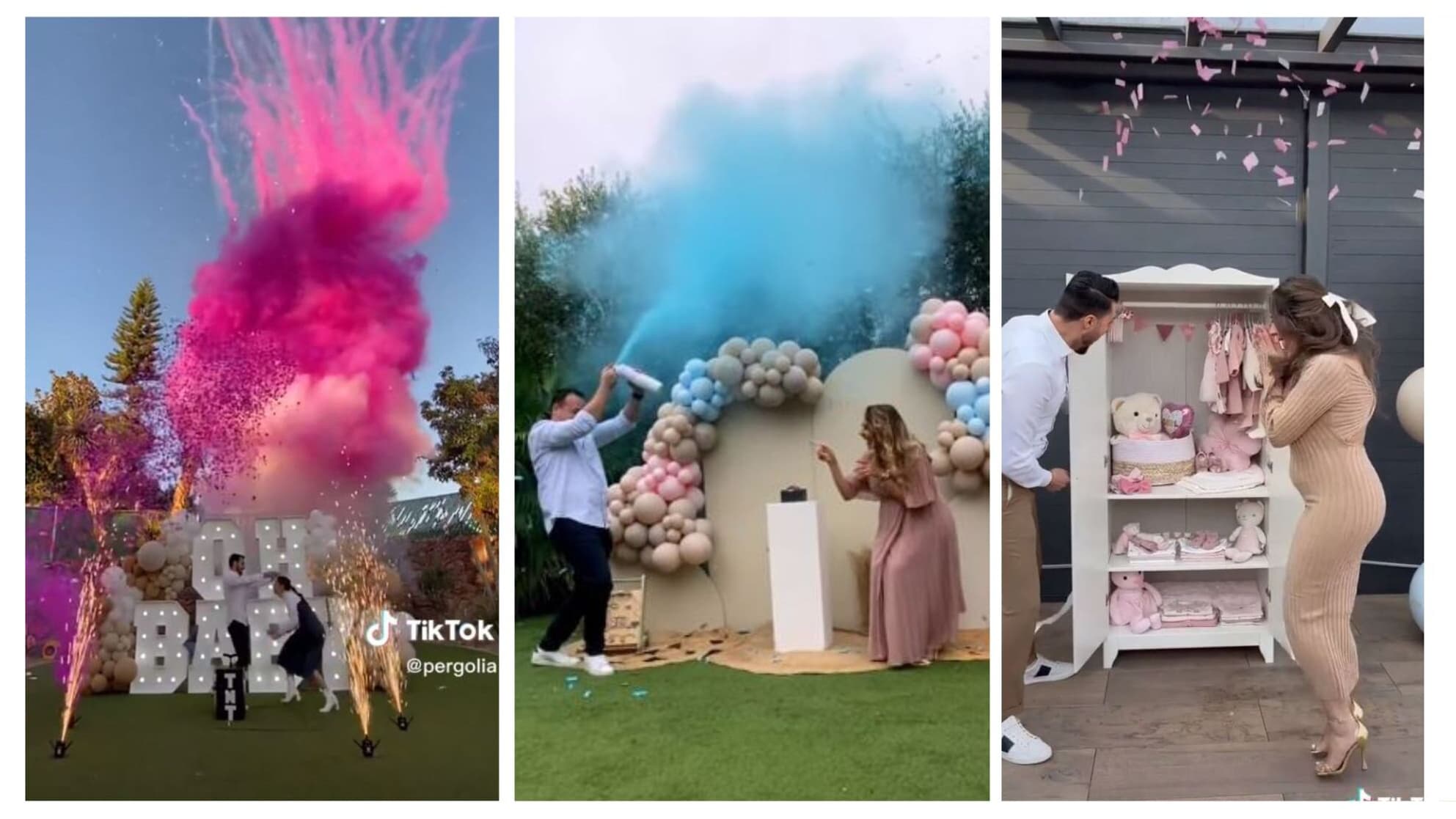 Fumigènes, ballons... Des couples du monde entier succombent à la mode de la "gender reveal party".