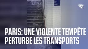 Paris: une violente tempête perturbe le métro et la circulation