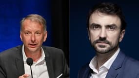 Bruno Bernard, président de la métropole de Lyon, et Grégory Doucet, maire de Lyon (image d'illustration)