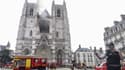 La cathédrale de Nantes, touchée par un incendie, le 18 juillet 2020