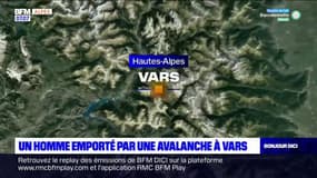 Vars: un skieur emporté par une avalanche de 300 mètres de long