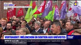 Vertbaudet: Jean-Luc Mélenchon en soutien aux grévistes