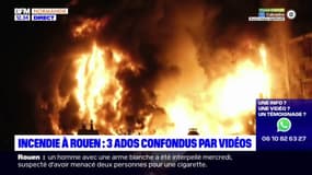Incendie à Rouen: trois mineurs confondus par vidéos