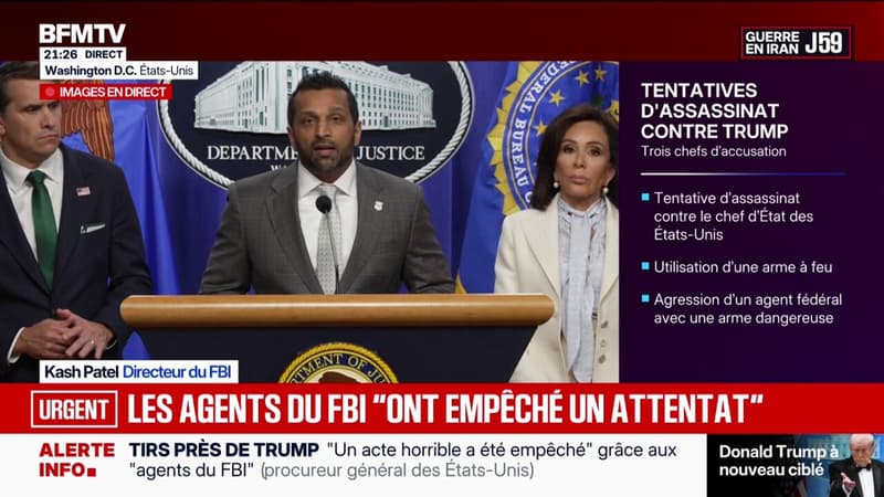 Tirs près de Donald Trump: les agents du FBI "ont arrêté un attentat", affirme le directeur du FBI