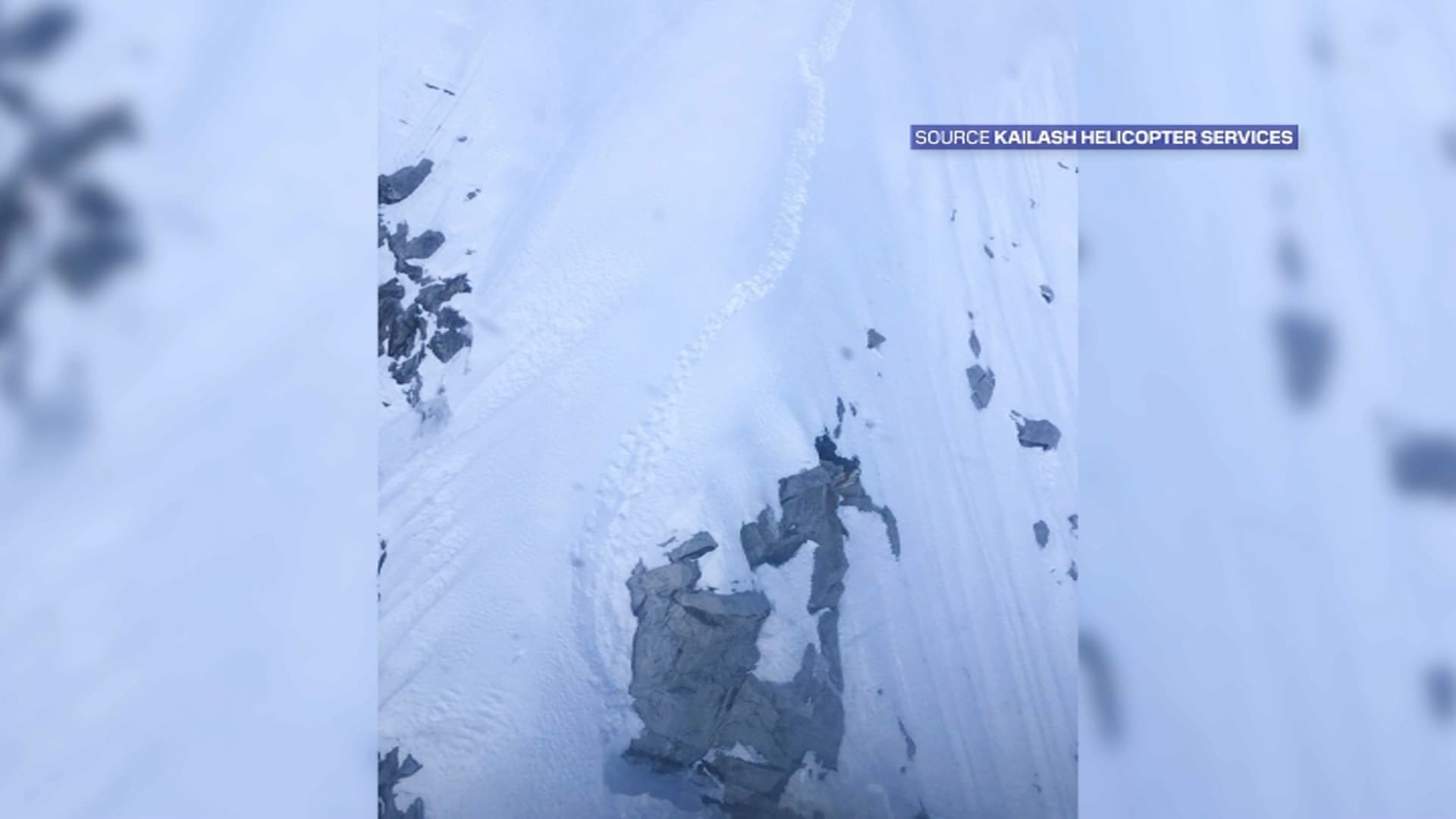 Les lieux de l'avalanche. Les lieux de l'avalanche.