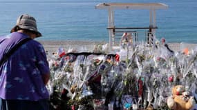 Un mémorial sur la Promenade des Anglais, à Nice, à la mémoire des victimes de l'attentat du 14 Juillet.