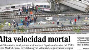Ce jeudi 25 juillet, tous les journaux espagnols titrent sur la catastrophe ferroviaire.