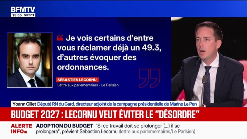 Budget 2027: "Nous attendons de voir quel sera ce budget qui sera présenté", déclare Yoann Gillet, député RN